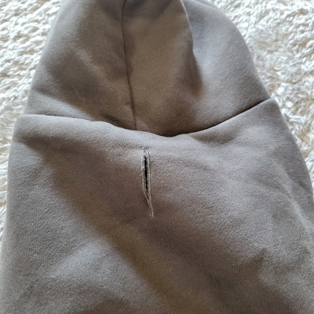 Comfrt Small Dog Hoodie Gray Fleece Pet Sweater Leash Hole XS
